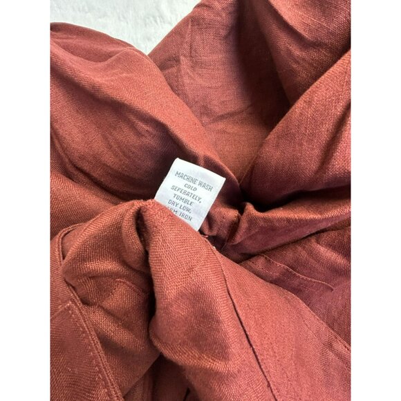 Cabi Women's Mid Rise Linen Outdoor Casual Cargo Bermuda Shorts Rust Brown 12 - Picture 4 of 9